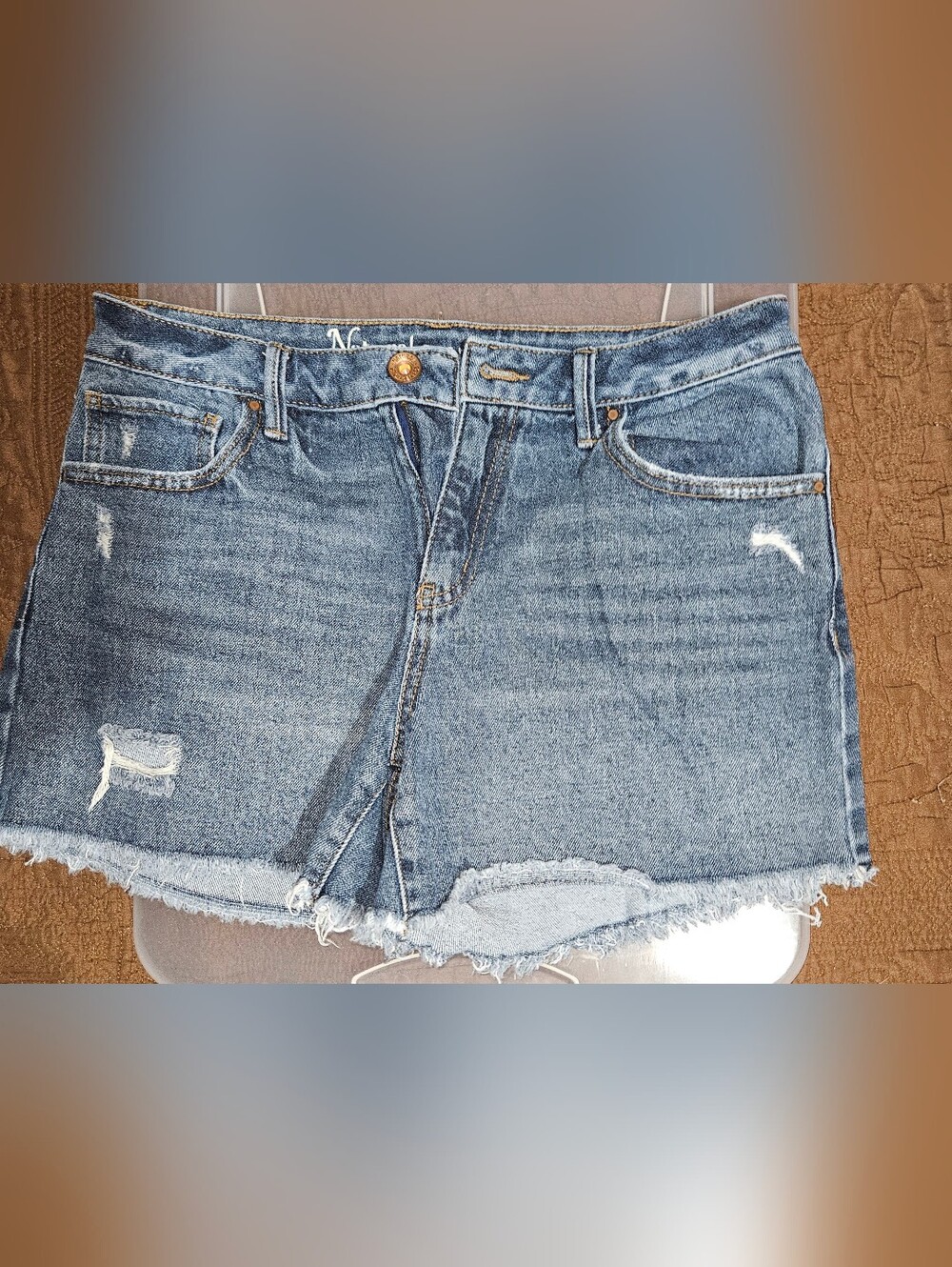Natural Reflections Light Blue Denim Jeans with Tan Stitching